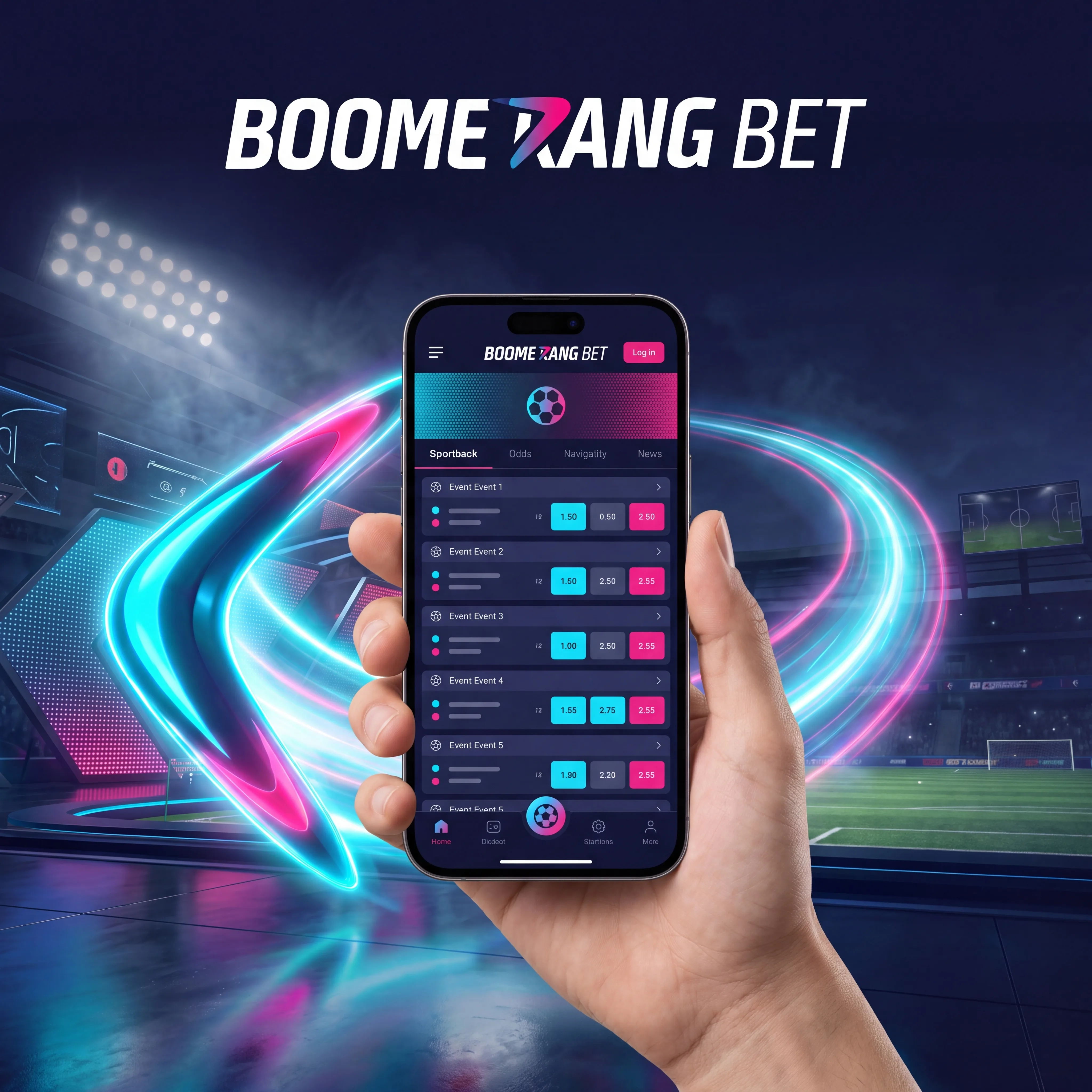 Boomerang Bet mobile app illustration